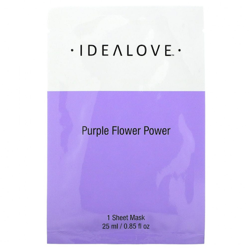 Idealove, Purple Flower Power, 1 тканевая маска, 25 мл (0,85 жидк. Унции) #1