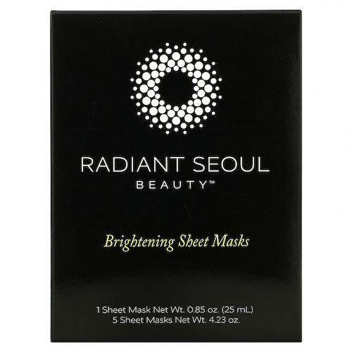 Radiant Seoul, осветляющая тканевая маска, 5 шт., по 25 мл (0,85 унции) каждая #1