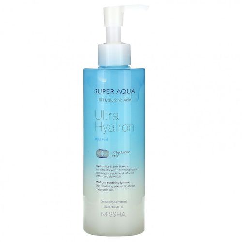 Missha, Super Aqua, мягкий пилинг с гиалуроновой кислотой, 250 мл (8,45 жидк. унций) #1