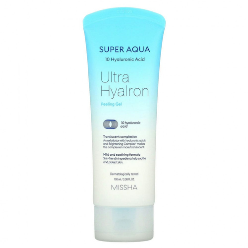 Missha, Super Aqua, Ultra Hyalron, гель-пилинг с гиалуроновой кислотой, 100 мл (3,38 жидк. унций) #1