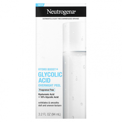 Neutrogena, Hydro Boost + ночной пилинг с гликолевой кислотой, без отдушек, 94 мл (3,2 жидк. Унции) #1