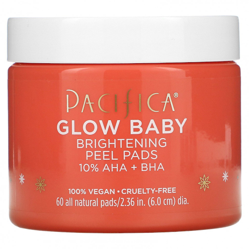 Pacifica, Glow Baby, Осветляющие подушечки для пилинга, 60 подушечек All Natural #1