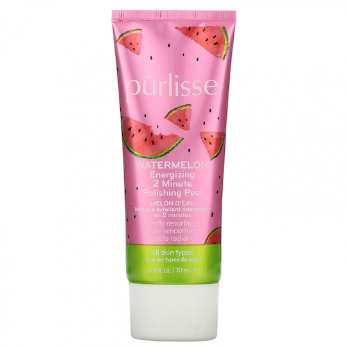 Purlisse, Watermelon, Energizing 2 Minute Polishing Peel, 2.5 fl oz (70 ml) #1