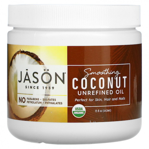 Jason Natural, Smoothing Coconut, нерафинированное масло, 443 мл (15 жидк. Унций) #1