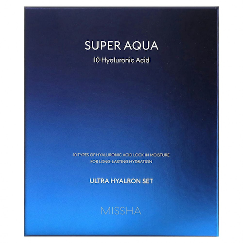 Missha, Super Aqua Ultra Hyalron, набор для увлажнения кожи, 4 продукта #1