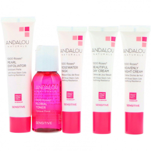 Andalou Naturals, 1000 Roses, начальный набор, для чувствительной кожи, набор из 5 продуктов #1
