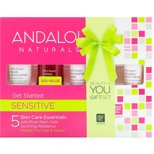 Andalou Naturals, 1000 Roses, начальный набор, для чувствительной кожи, набор из 5 продуктов #1