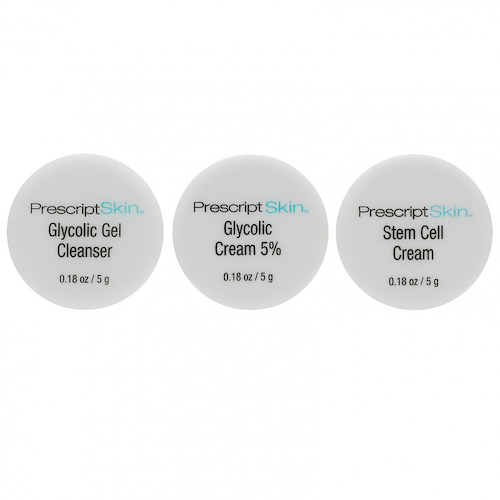 PrescriptSkin, набор пробных продуктов с гликолевой кислотой, 3 баночки по 5 г (0,18 унции) #1