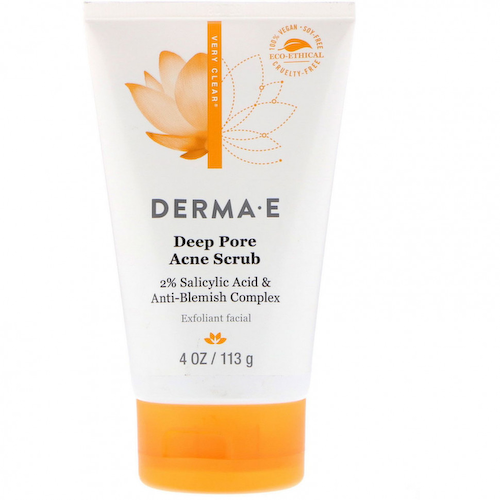 Derma E, скраб против акне с глубоким очищением пор, 2%-ная салициловая кислота и комплекс против пятен, 113 г (4 унции) #1
