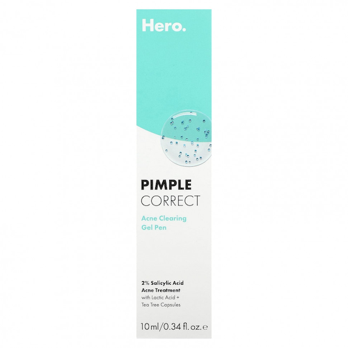 Hero Cosmetics, Pimple Correct, гель-ручка для очищения от акне, 10 мл (0,34 жидк. Унции) #1