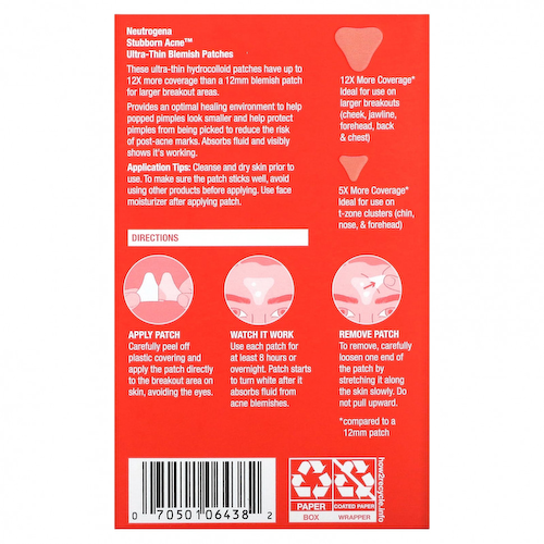 Neutrogena, Ультратонкие патчи от упрямых акне, 10 шт. #1