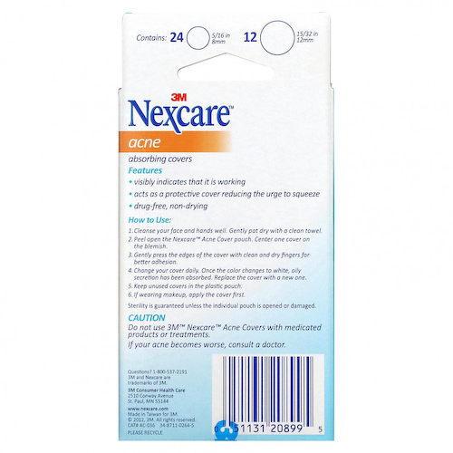 Nexcare, Покрытия от акне, 36 разных видов покрытий #1
