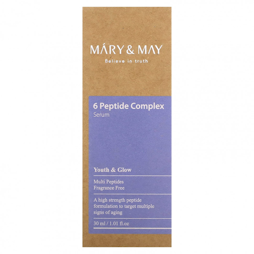 Mary&May, Сыворотка с комплексом из 6 пептидов, без отдушек, 30 мл (1,01 жидк. Унции) #1