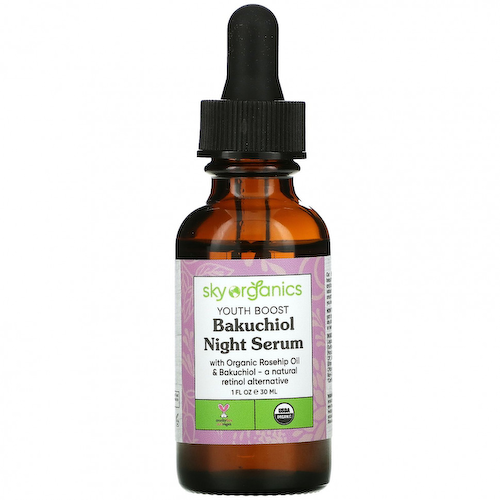 Sky Organics, Youth Boost, Ночная сыворотка Bakuchiol, 1 жидкая унция (30 мл) #1