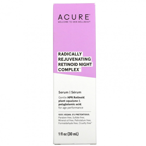 Acure, Radically Rejuvenating, омолаживающая ночная сыворотка с ретиноидами, 30 мл (1 жидк. унция) #1