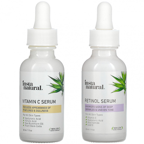 InstaNatural, Day & Night Skin Duo, для дневного и ночного ухода за кожей, 2 флакона по 30 мл (1 унции) #1