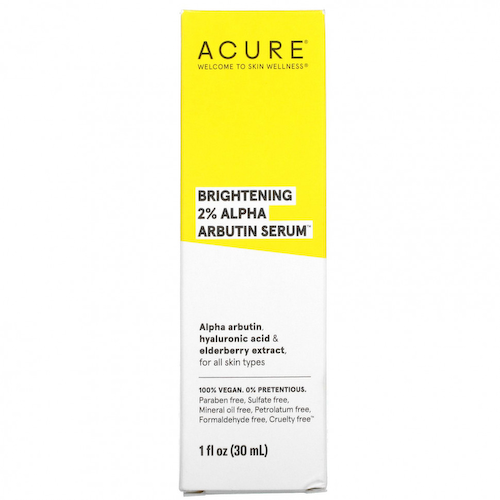 Acure, Brightening 2% Alpha Arbutin Serum, осветляющая сыворотка с 2% альфа-арбутином, 30 мл (1 жидк. унция) #1