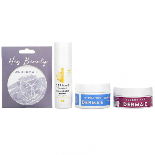 Derma E, Refine, Brighten, Hydrate & Go Kit, набор из 4 предметов #1