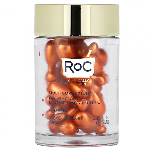 RoC, Multi Correxion, ночная сыворотка в капсулах, без отдушек, 30 биоразлагаемых капсул, 10,5 мл (0,35 жидк. Унции) #1