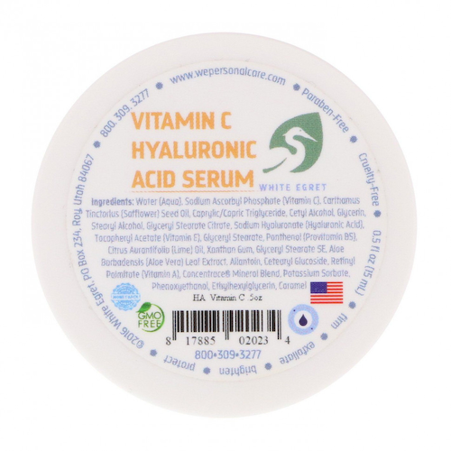 White Egret Personal Care, Витамин С с гиалуроновой кислотой, 0,5 унц. (прим. 14 г) #1