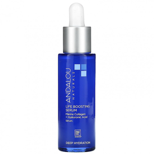 Andalou Naturals, Life Boosting Serum, коллаген с биологическим дизайном и гиалуроновая кислота, 1 жидкая унция (30 мл) #1