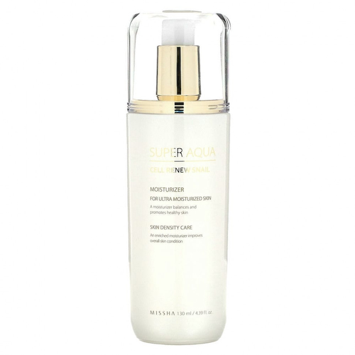 Missha, Super Aqua, увлажняющая эмульсия с экстрактом секрета улитки для обновления клеток кожи, 130 мл (4,39 жидк. унции) #1