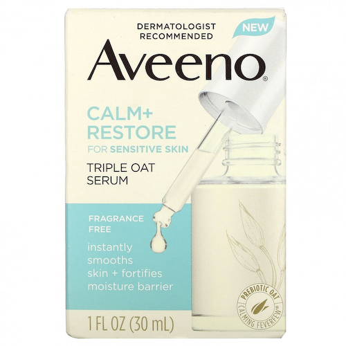 Aveeno, Calm + Restore, сыворотка с овсом тройного действия, для чувствительной кожи, 30 мл (1 жидк. унция) #1