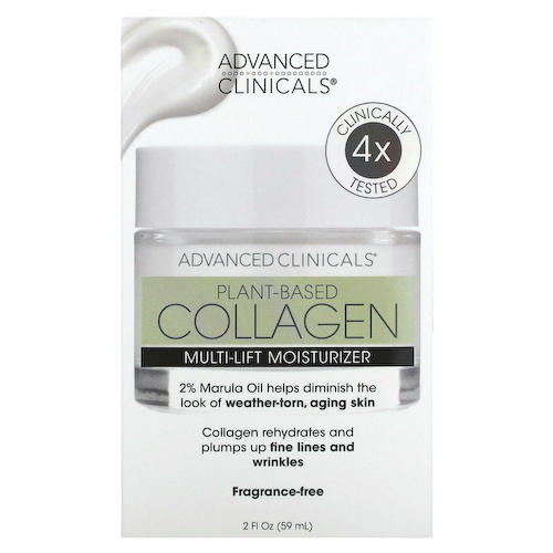 Advanced Clinicals, Plant Based Collagen, Multi-Lift Moisturizer, 2 fl oz (59 ml) #1