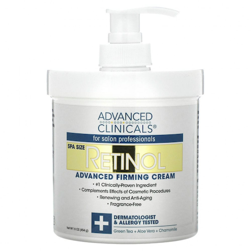 Advanced Clinicals, Retinol, укрепляющий крем с улучшенной формулой, 454 г (16 унций) #1