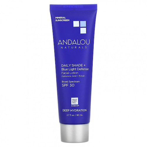 Andalou Naturals, Daily Shade + лосьон для лица, защита от синего света, SPF 30, глубокое увлажнение, 80 мл (2,7 жидк. Унции) #1