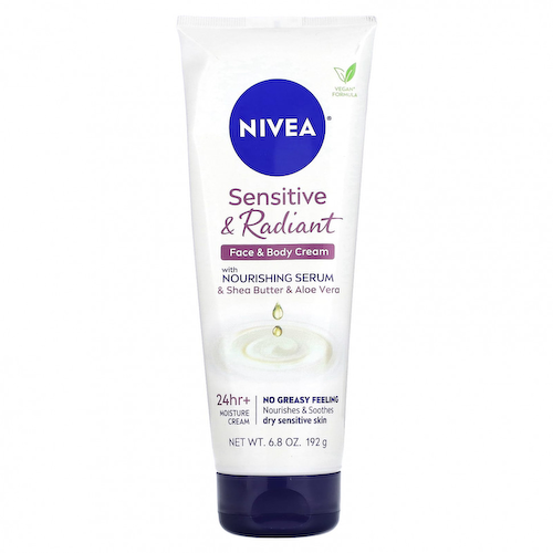 Nivea, Крем для лица и тела с питательной сывороткой для чувствительной и сияющей кожи, 192 г (6,8 унции) #1