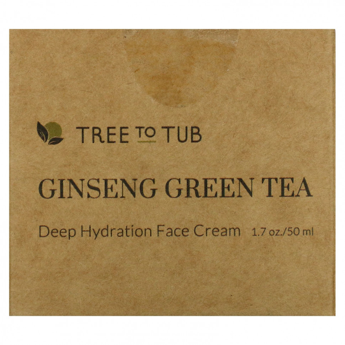 Tree To Tub, Ежедневное увлажняющее средство для чувствительной кожи, женьшень и зеленый чай, 50 мл (1,7 жидк. Унции) #1