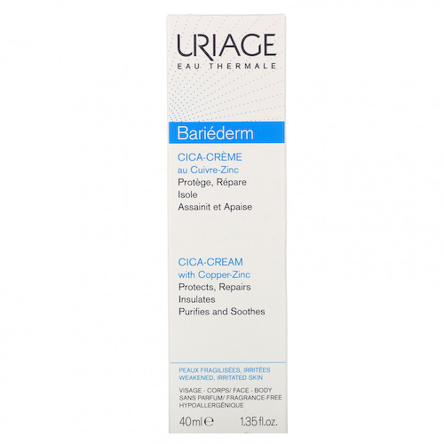 Uriage, Bariederm, Cica-крем с медно-цинком, без отдушек, 1,35 жидких унций (40 мл) #1