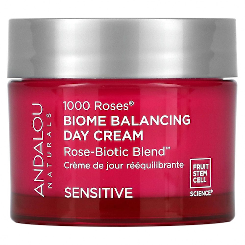 Andalou Naturals, 1000 Roses, дневной балансирующий крем Biome, для чувствительной кожи, 50 г (17 унций) #1