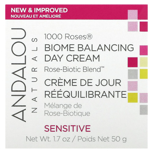 Andalou Naturals, 1000 Roses, дневной балансирующий крем Biome, для чувствительной кожи, 50 г (17 унций) #1