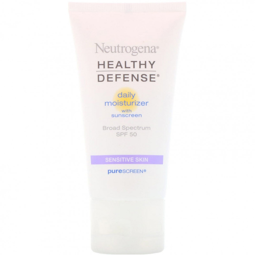 Neutrogena, Healthy Defense, дневной увлажняющий солнцезащитный крем широкого спектра защиты для чувствительной кожи, SPF 50, 50 мл (1,7 жидк. унции) #1