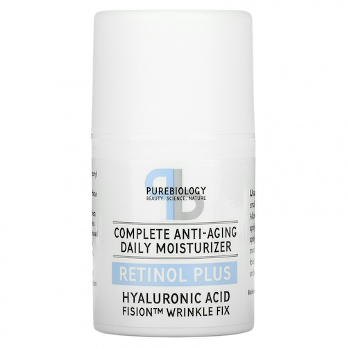 Pure Biology, Комплексное омолаживающее ежедневное увлажняющее средство, Retinol Plus, 1,7 жидк. Унции #1