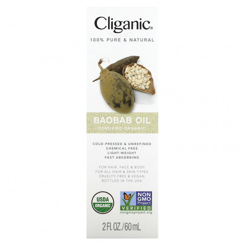Cliganic, 100% чистое и натуральное, масло баобаба, 60 мл (2 жидк. Унции) #1