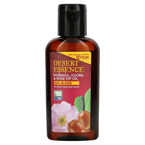 Desert Essence, Композиция из масел моринги, жожоба и шиповника, 2 унции (60 мл) #1