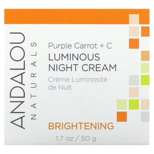 Andalou Naturals, Ночной крем для придания сияния коже, фиолетовая морковь и витамин C, 50 мл (1,7 жидкой унции) #1