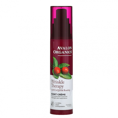 Avalon Organics, CoQ10 Repair, ночной крем против морщин, 1,75 унции (50 г) #1