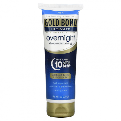 Gold Bond, Ultimate, лосьон для ухода за кожей, глубокое увлажнение на ночь, 226 г (8 унций) #1