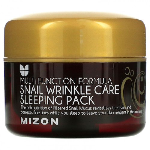 Mizon, Snail Wrinkle Care Sleeping Pack, ночная маска с муцином улитки против морщин, 80 мл (2,70 жидк. унции) #1