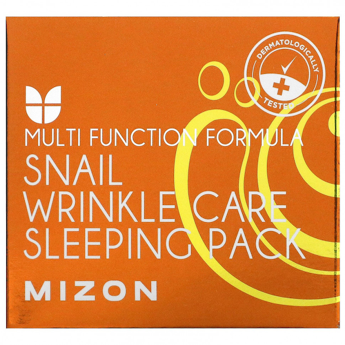 Mizon, Snail Wrinkle Care Sleeping Pack, ночная маска с муцином улитки против морщин, 80 мл (2,70 жидк. унции) #1
