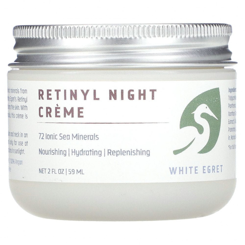 White Egret Personal Care, Ночной крем с ретинолом, 2 жидких унции (59 мл) #1