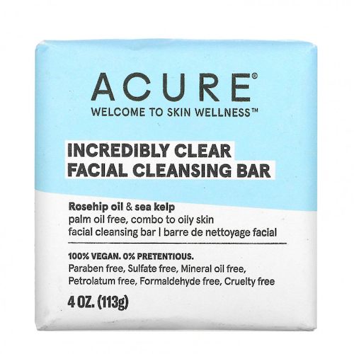 Acure, Incredly Clear, очищающее мыло для лица, 113 г (4 унции) #1