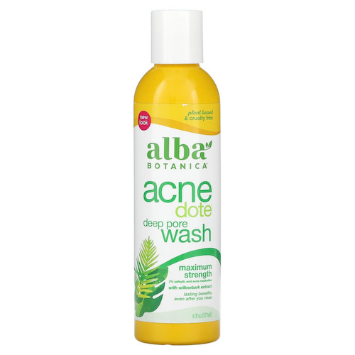 Alba Botanica, Acne Dote, средство от акне, глубокое очищение пор, не содержит масла, 177 мл (6 жидких унций) #1