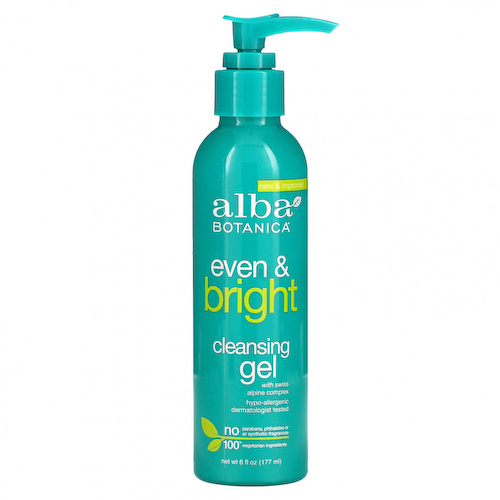 Alba Botanica, Even & Bright, очищающий гель со швейцарским альпийским комплексом, 177 мл (6 жидк. Унций) #1