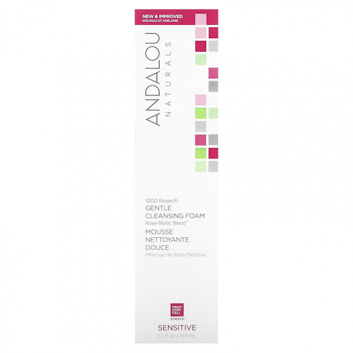 Andalou Naturals, 1000 Roses, нежная очищающая пенка, для чувствительной кожи, 163 мл (5,5 жидк. Унции) #1
