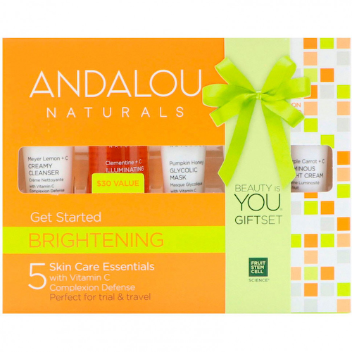 Andalou Naturals, Get Started Brightening, набор средств для ухода за кожей из 5 предметов #1